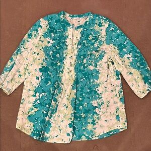 Floral Button-Up Blouse